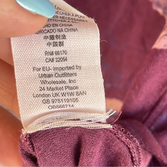 Free People Birds Of Paradise Bell sleeve Floral Top Size Small Oversized - Picture 5 of 7